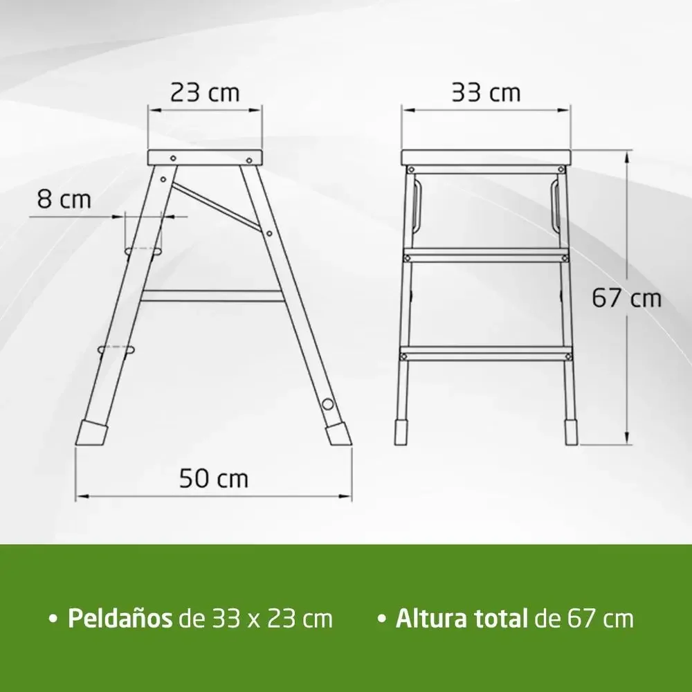 Petit tabouret-échelle pliant à 3 marches avec marches antidérapantes, capacité maximale de 150 kilogrammes, en aluminium, facile à ranger