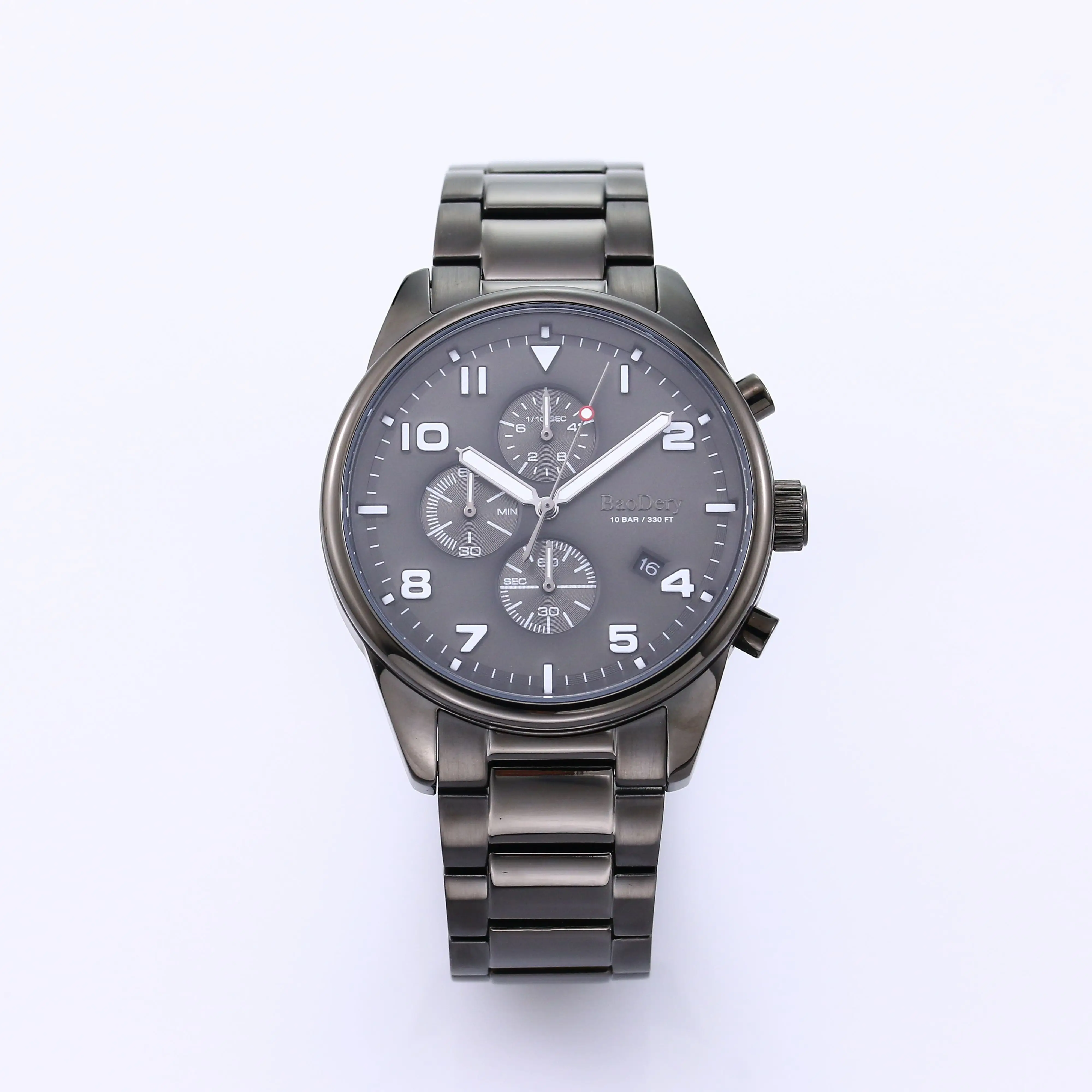 Distinctive 3 Subdial Layout, Caixa preta, 44mm