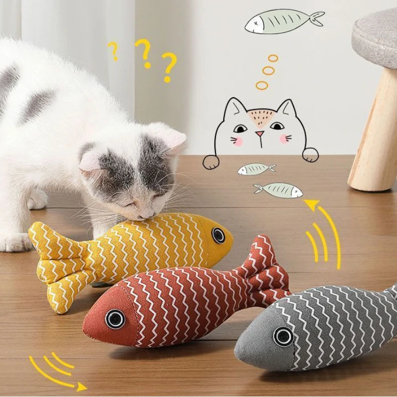 Fish  Kick Stick Cat Kick Toy Cat Chew Toy Kitten Teething Toys Interactive Cat Catnip Toys for Cat