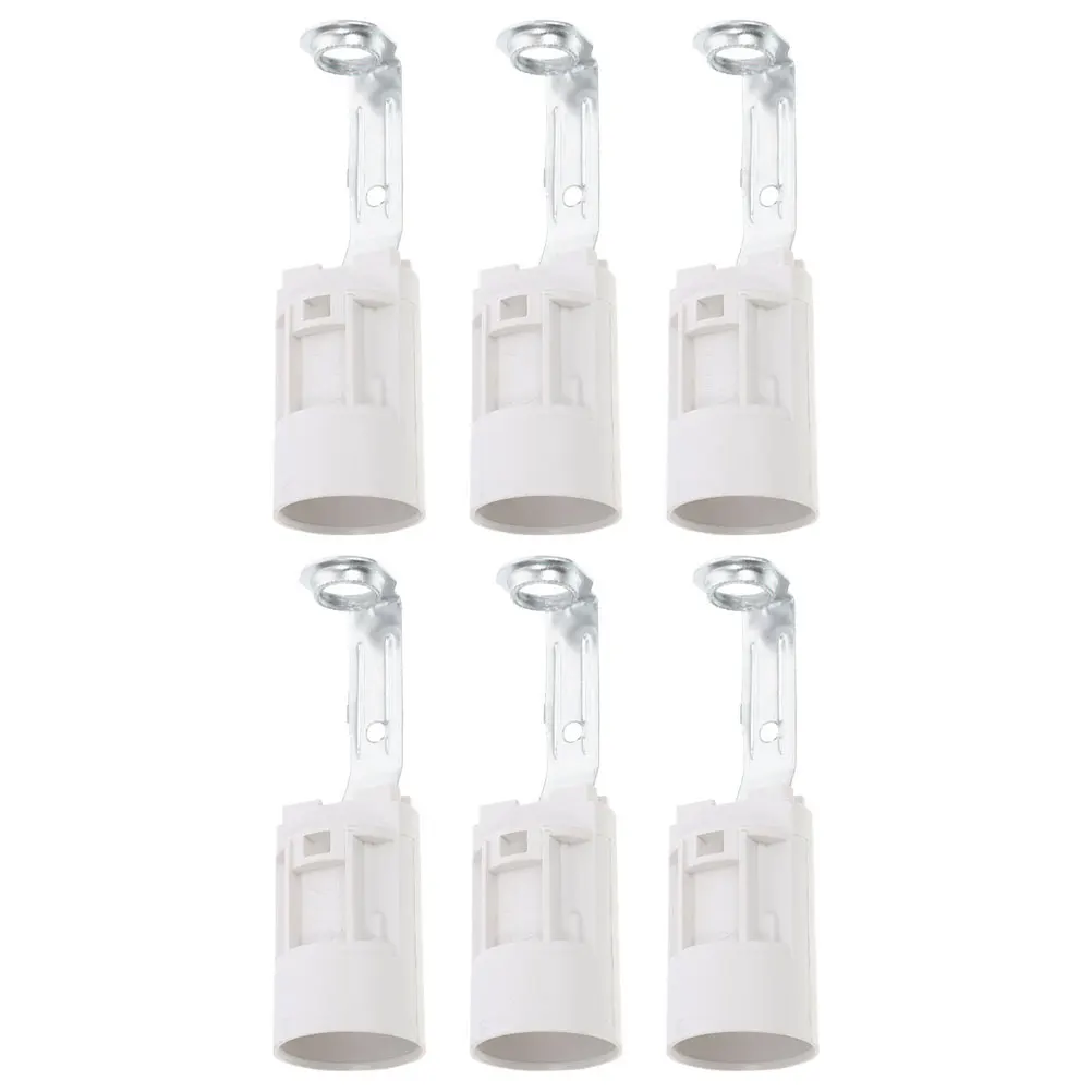 

6pcs E14 Lamp Socket Holder Light Base Replacement Light Bulb Socket Fixture Parts For Home Ceiling Hanging Lamp
