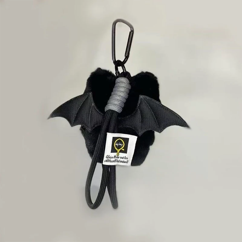 Simpatico cartone animato gatto nero portachiavi borsa ciondolo zaino ornamenti appesi adorabile piccolo gatto bambola animale portachiavi auto regalo per bambini