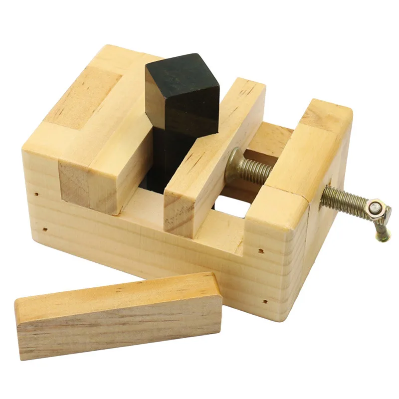 Wooden Flat Engraving Seal Stone Vise Woodworking Carving Engraving Fixing Tools Mini Clamp-on Bench Vise Flat Tongs