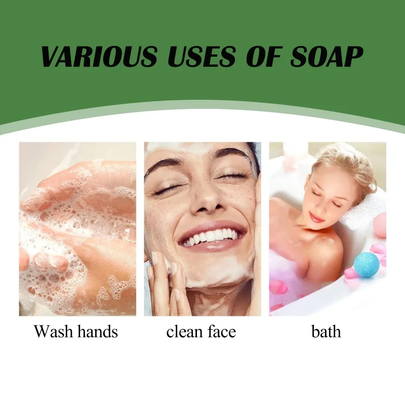Jaysuing Bamboo Charcoal Face Soap Exfoliating Remove Facial Dirt Reduce Blackhead Prevent Pore Blockage Oil Control Facial Soap