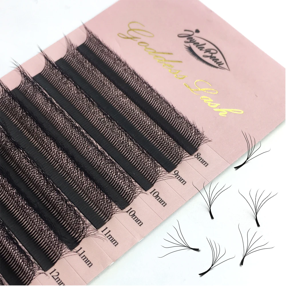 Goddess 6D W Shape Eyelash Extension Handmade Premade Volume Fans Clover W Style Lashes Faux Mink Soft Easy Faning Natural Lashe