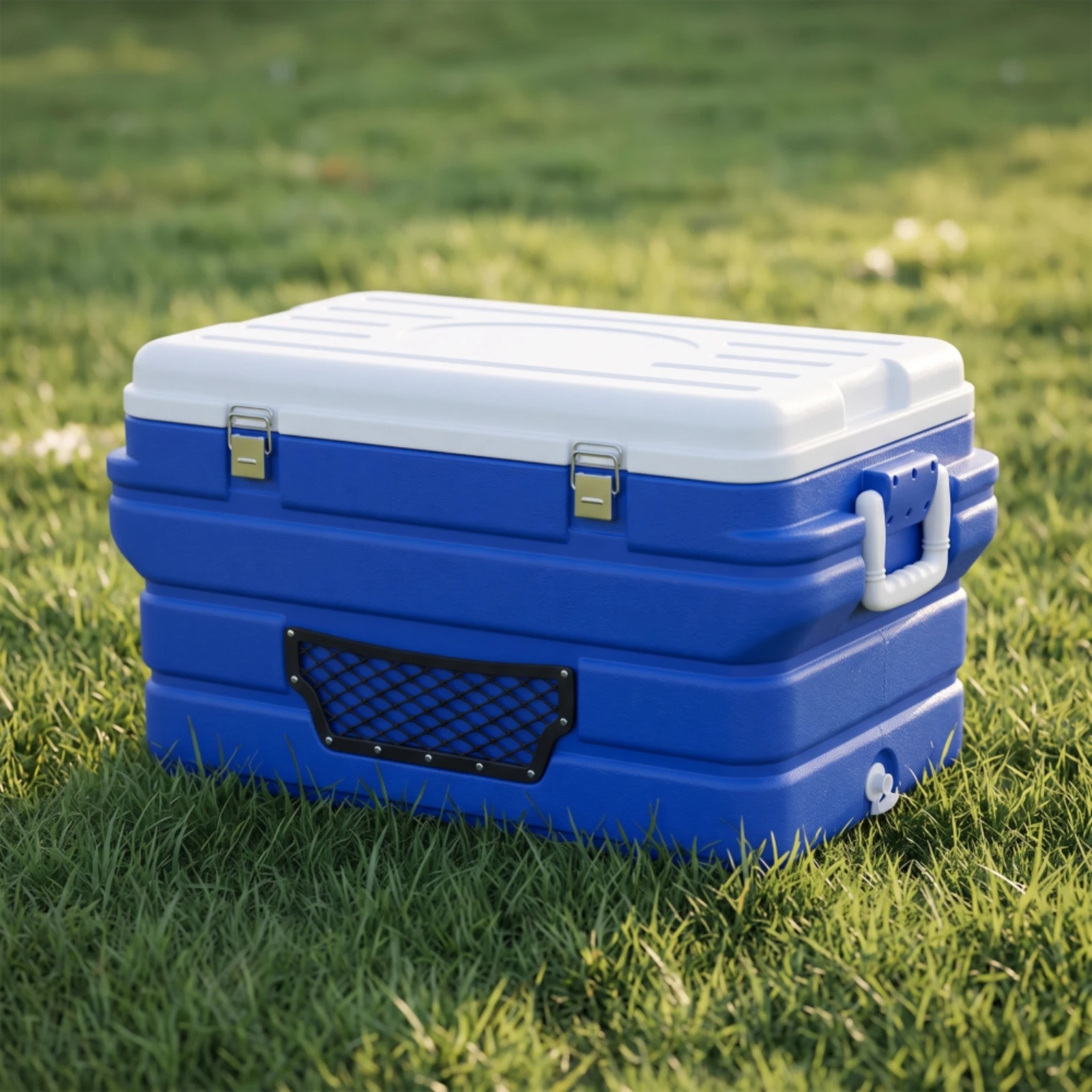 Wheeled Cooler Large-Capacity Wheeled Chiller Hard Chiller with Wheels Heavy-Duty Ice Chest Secure for Campers, Camping, Fishing