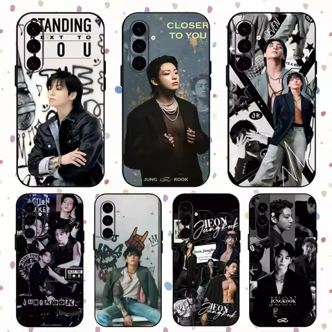 Korea J-Jung-kook Kpop Singer Phone Case For Samsung Galaxy S25 S24 S23 S22 S21 S20 Plus Ultra Note20 Soft Black