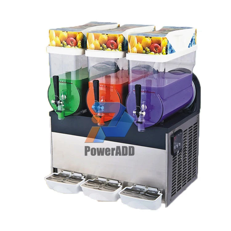 Granita Slush 12L Used Slushy Maker Machine 3 Tank Commercial Frozen Drink Margarita Slush Machine