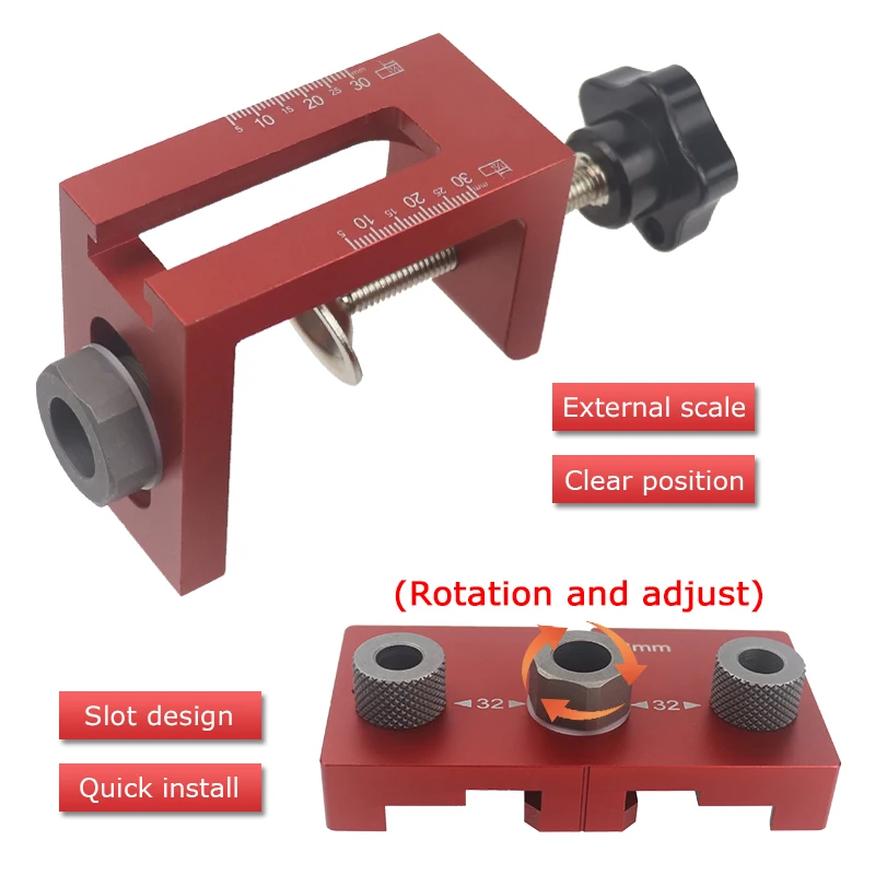 Imagem -05 - Carpintaria Doweling Jig Kit em Universal Broca Guia Localizador Montagem do Gabinete de Móveis Furador Ferramentas Domésticas Diy