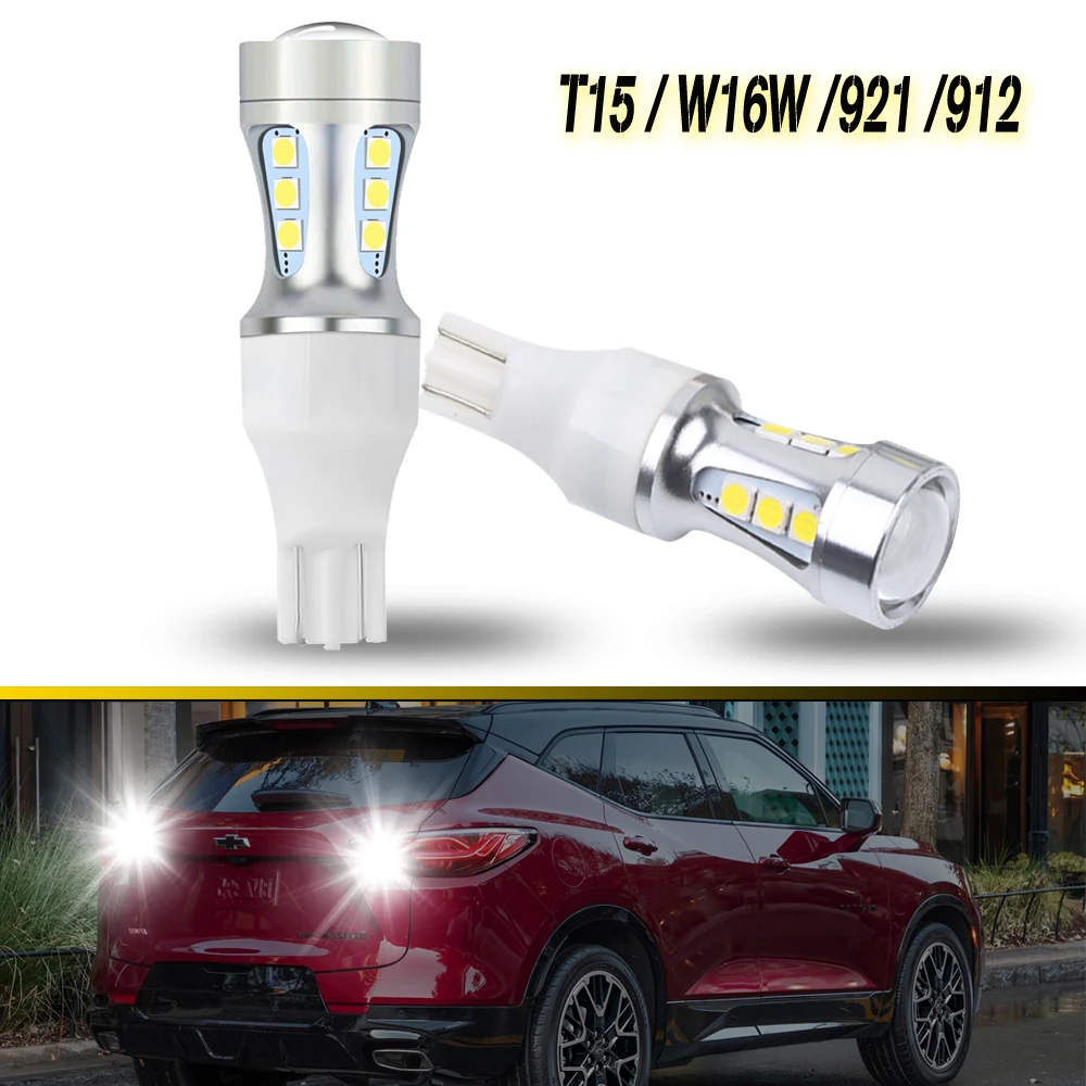 2pcs LED W16W T15 921 912 Canbus Reverse Light Bulbs On Car Back Up Lamp For Audi 8U Q5 8R Q7 4L TT 8J A1 8X1 8XK A3 8P A4 B9 B8