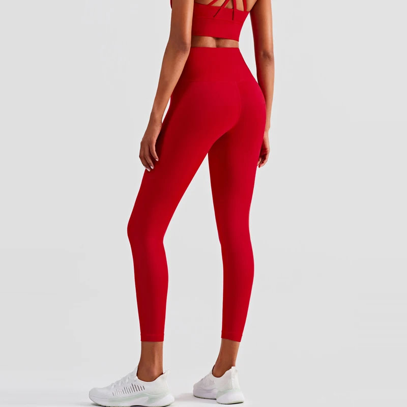 Hot Sale 26 Colors Yoga Pants High Elastic Sport Fitness Leggings Women Gym Workout Tights High Waist Gym Pants Women Clothing