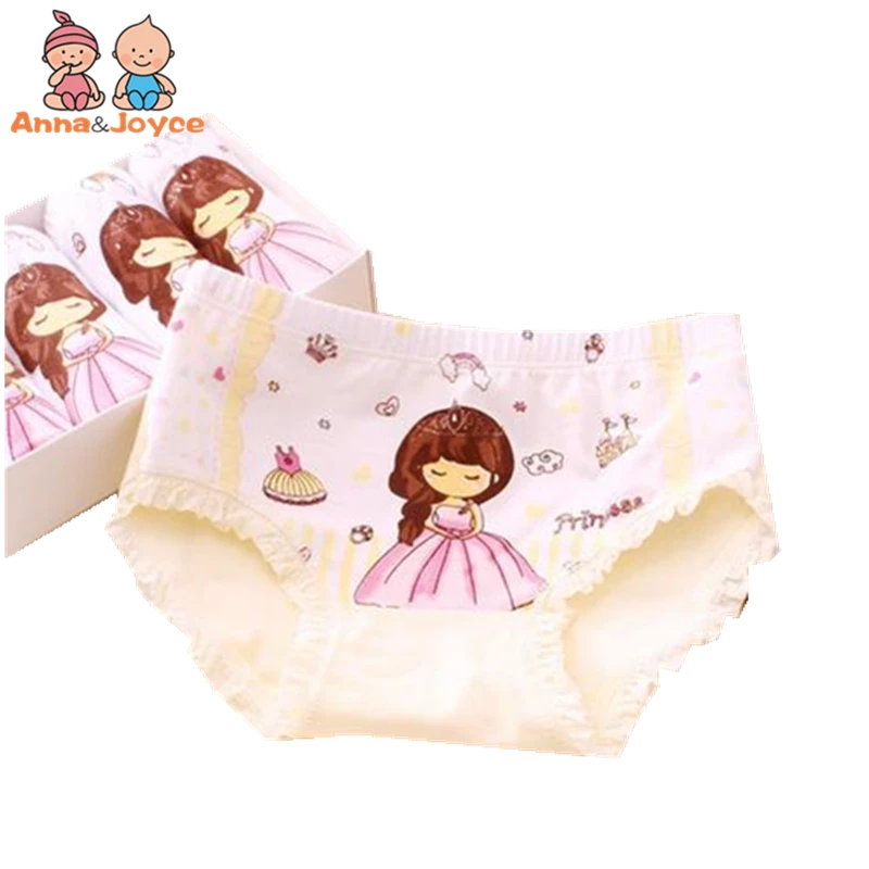 

4pcs/Lot Girls Panties Cartoon Princess Triangle Children's Briefs Cotton Underwear Cute Kids 2-10 Years