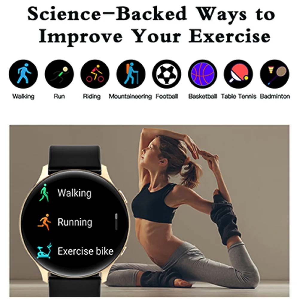 Reloj inteligente para hombres y mujeres, reloj inteligente con llamada de diente azul, asistente de voz, pulsera resistente al agua con frecuencia cardíaca y temperatura, pulsera deportiva de música