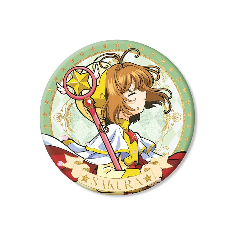 Anime Cardcaptor Sakura Series PET Double Flash Badge 7.5cm 5.8cm Size Cosplay Accessory Double Sided Pin Brooch - view 5
