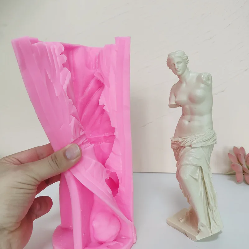 

Large Milovinas Venus Candle Silicone Mold Gypsum form Carving Art Aromatherapy Plaster Home Decoration Mold Gift Handmade