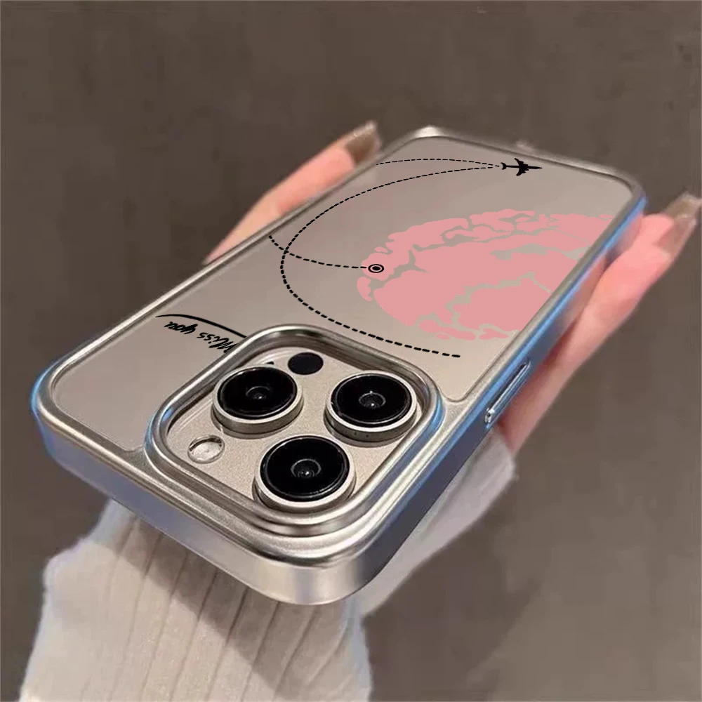 Segelndes Liebespaar Muster Transparente Hülle für iPhone 14 15 Pro Max Hüllen iPhone 12 11 13 16 17 Pro Max Plus Beschichtete Sturzsichere Hülle – Detail 7