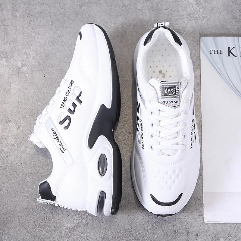 

2025 г., модные мужские кроссовки для бега с защитой от ковзання и запаха в помещении, кожаная поверхность и водонепроницаемая мужская обувь