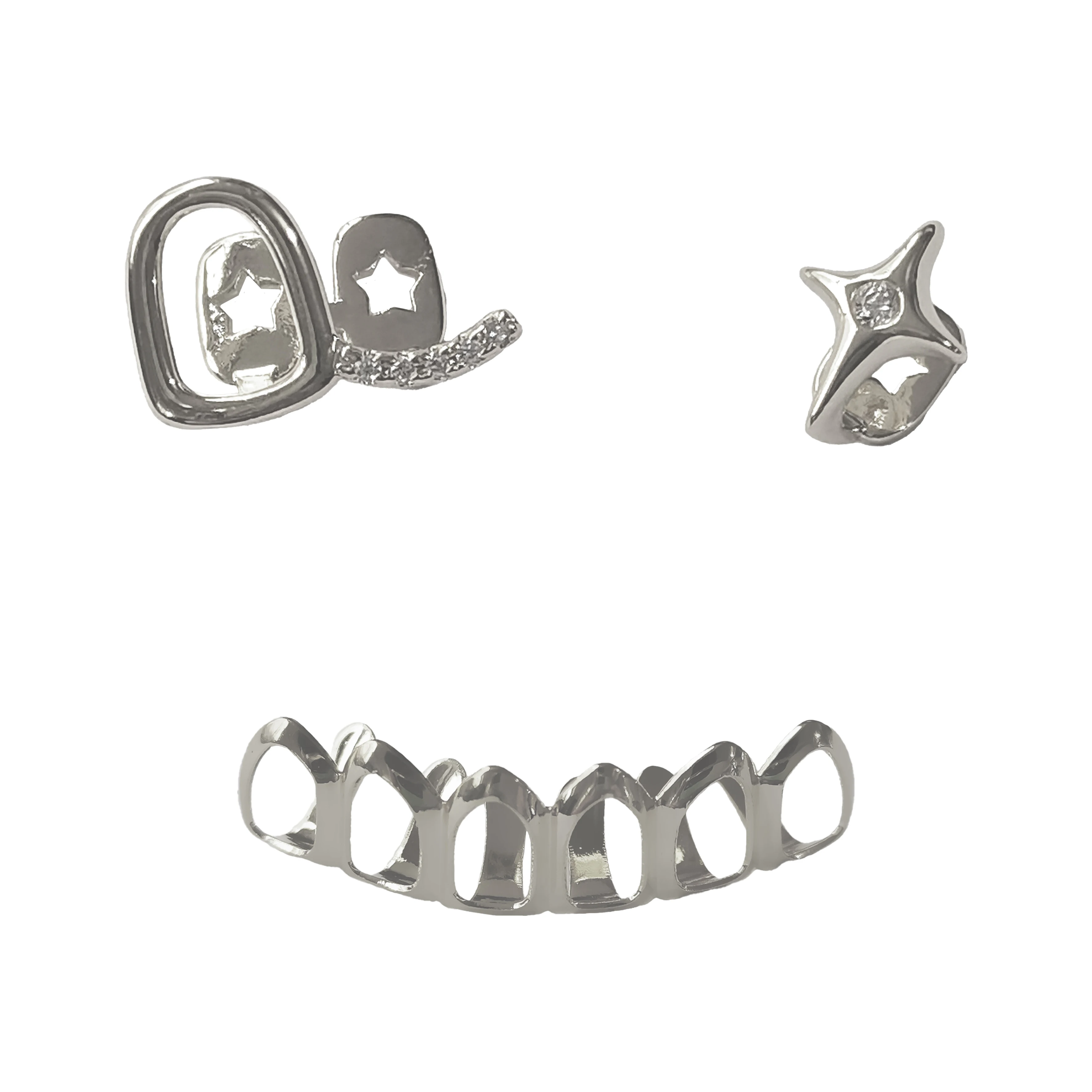 مجوهرات أسنان مجوفة من الزركون على طراز الهيب هوب، إكسسوار أسنان للمهرجانات الموسيقية والحفلات والأزياء اليومية #4