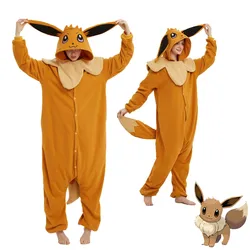 Eevee Pokemon Cosplay Kawaii Costume Onesie Pajamas For Halloween Cartoon Christmas One-Piece Kigurumi Anime Full Body Pijama