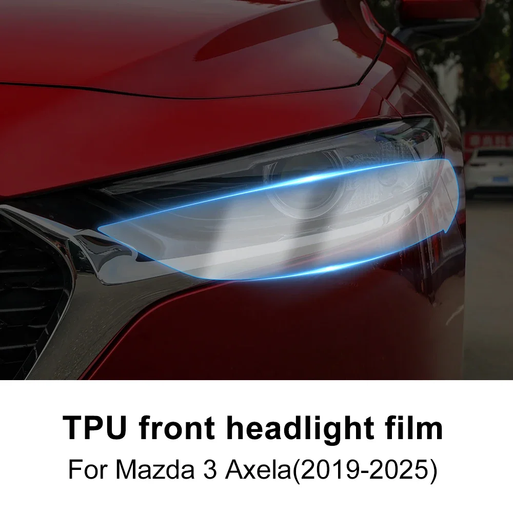 

Защитная пленка для автомобильных фар из ТПУ для Mazda 3 Axela BP 2019 2020 2021 2022 2023 2024 2025 Прозрачная против царапин дымчато-черная