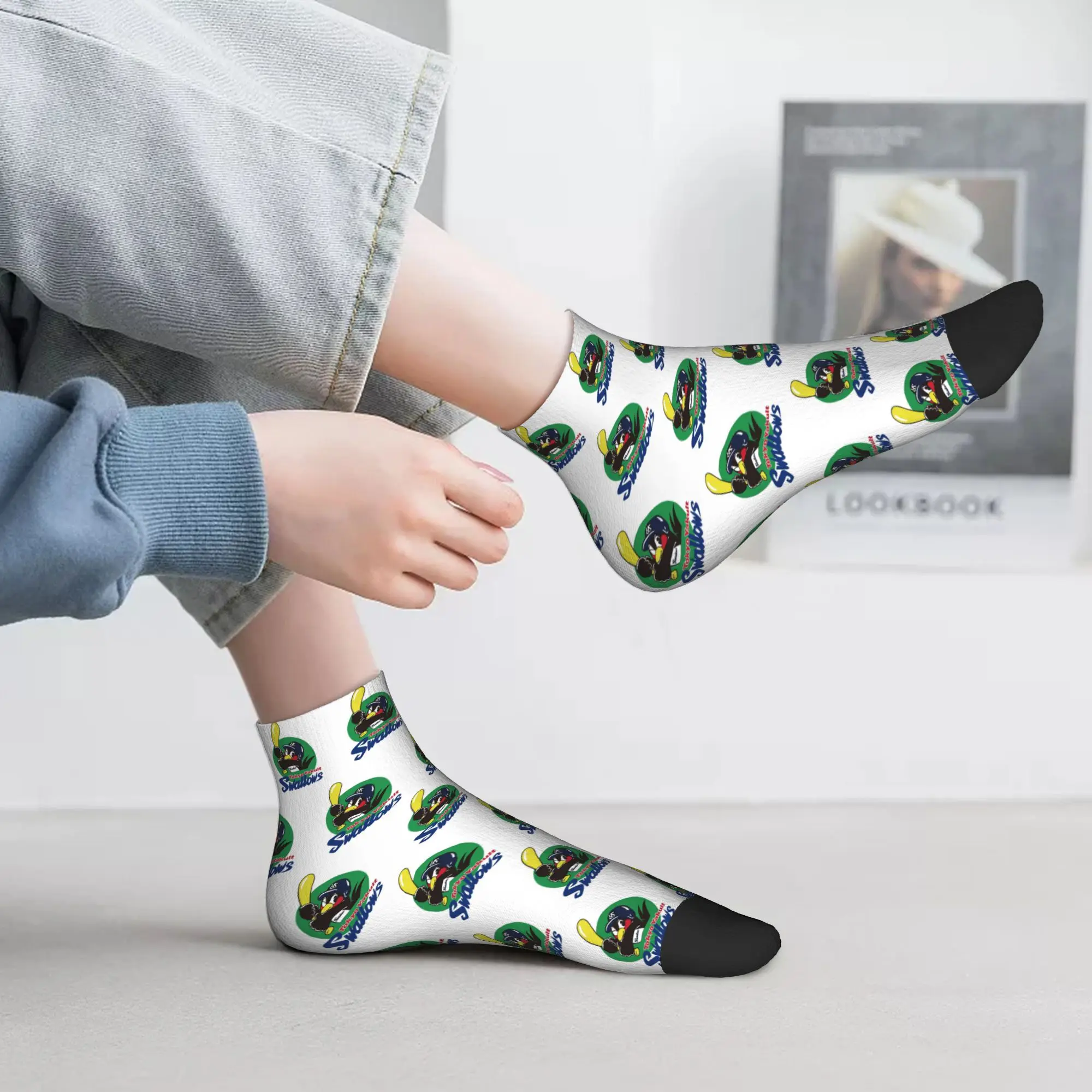 

Носки Tokyo Yakult Swallows в стиле Харадзюку, впитывающие пот чулки, всесезонные носки, аксессуары для мужчин и женщин, рождественские подарки