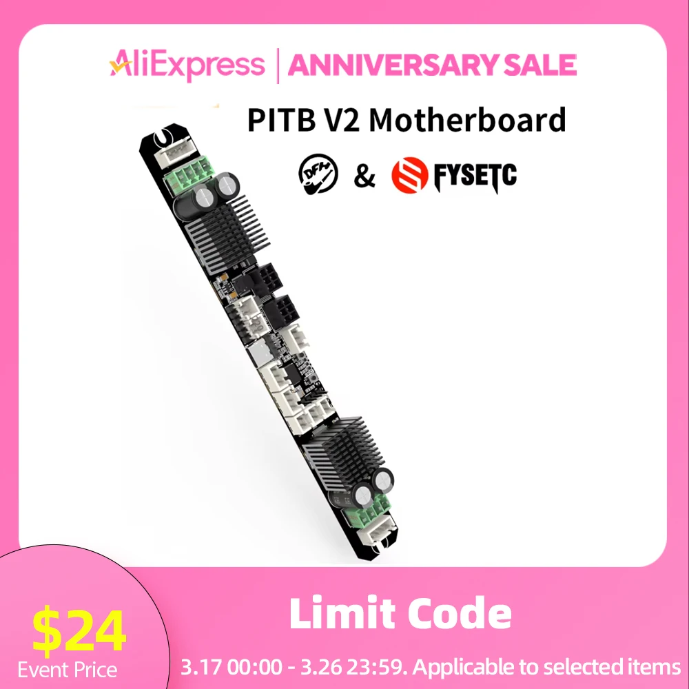 FYSETC & DFH PITB V2.0 Motherboard Based on RP2040 Powerful XY Motor Driver Module with CAN/CANFD Interface Onboard Two TMC5160