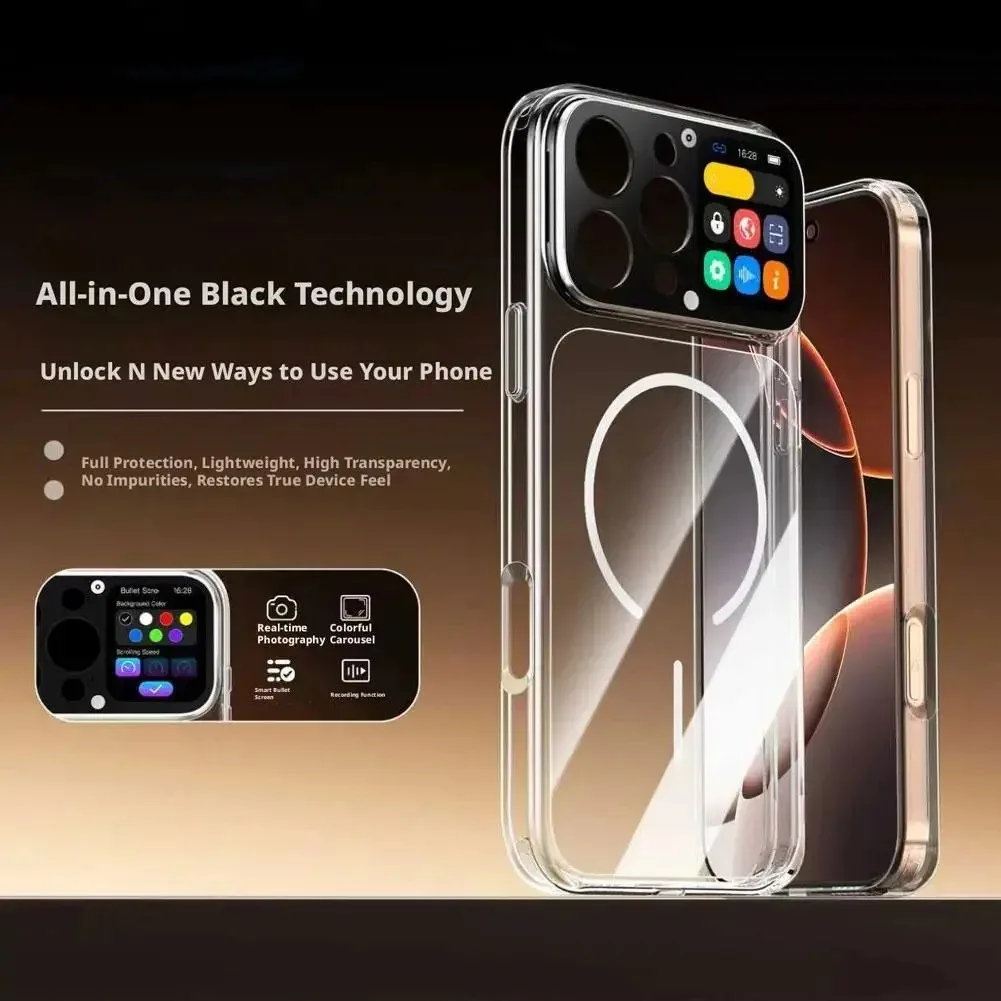 2026 New Dynamic Intelligent Screen Phone Protective Case Photo Transfer Video Playback Touch Screen for iPhone 16 Pro Max view 2