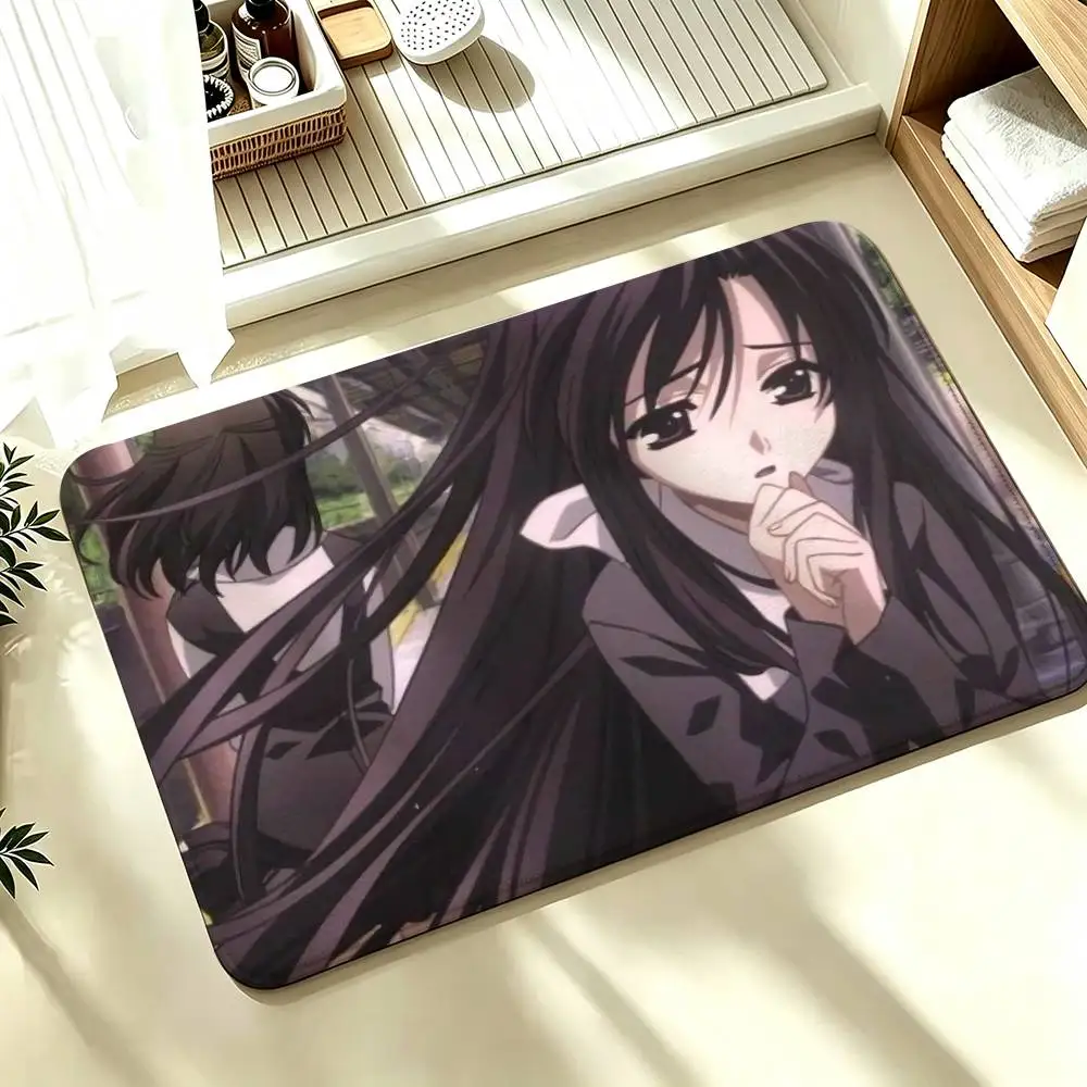 S-School Days Katsura Kotonoha Shower Room Absorbent Small Floor Mat Soft Comfortable Decorative Foot Mat