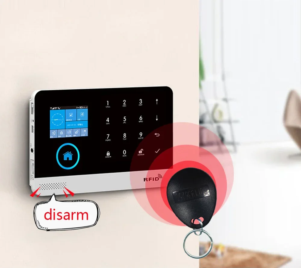Smart home security alarm system remote control, RFID card ,433MHz wireless connection host, high-quality discounted price