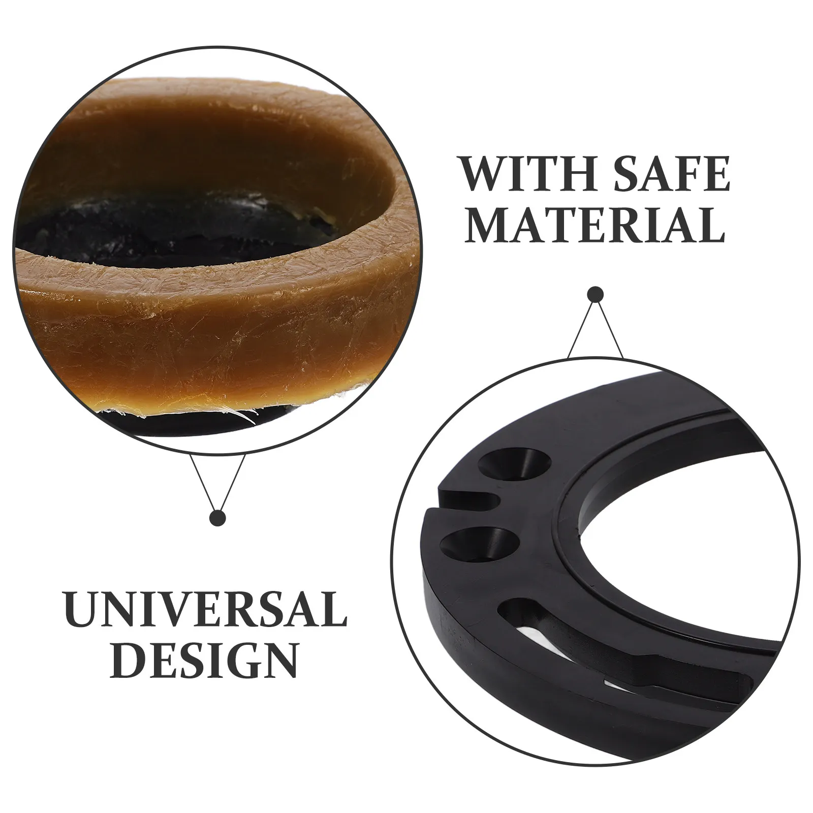 1Set Toilet Wax Ring and Flange Combo Kit Easy Install No Tools Needed Toilet Bowl Seal Ring Replacement Bathroom Fixture