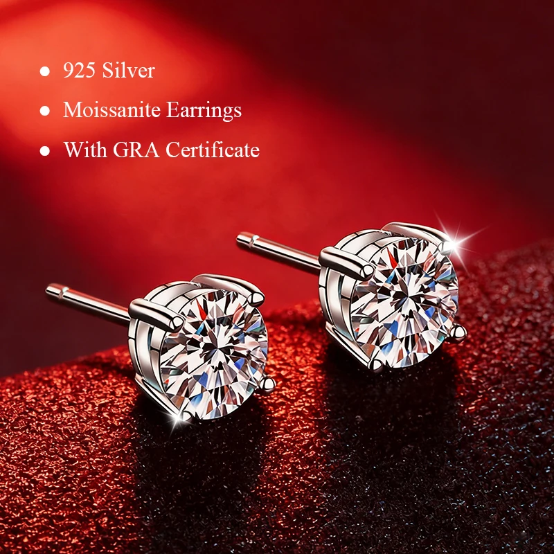 Thumbnail 2 - #76 Latest Moissanite Stud Earrings Offers