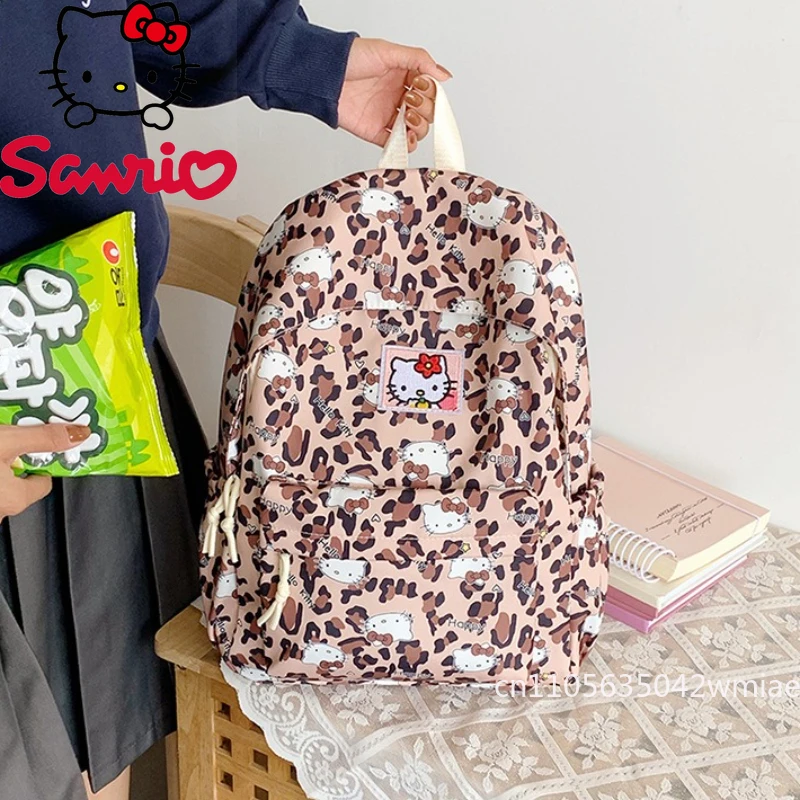 Hello Kitty 2026 New Women's Backpack Fashion High Quality Student Backpack Cartoon Versatile Multi Functional Travel Backpack