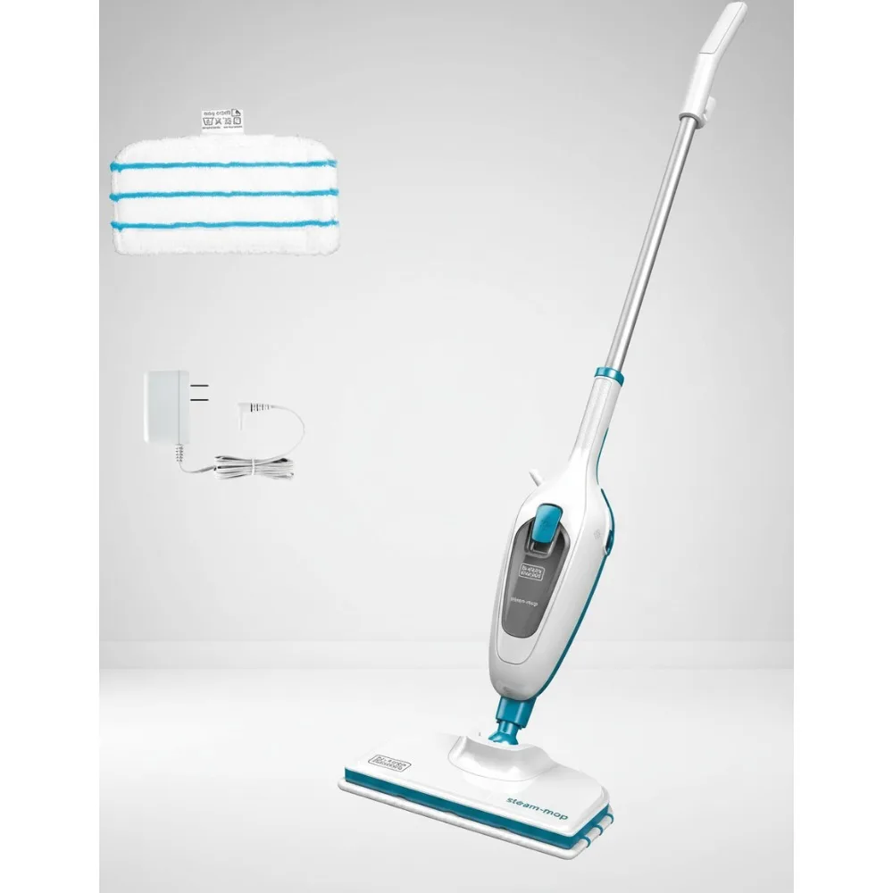 

Powerful Steam Mop for Hardwood Floors - Quick Heat 30s, Swivel Head, Microfiber Pad, 12ft Cord - Versatile Floor Cleaner