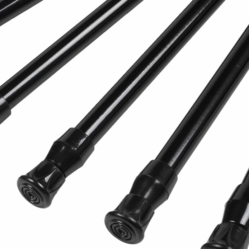 10 Pack Cupboard Bars Tensions Rod Spring Curtain Rod For DIY Projects, Extendable Width, 11.81 To 20 Inches (Black)