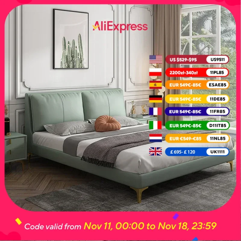 

Свадебная кровать размера «queen-size», органайзер для спальни, современная роскошная кровать, двуспальная кровать для хранения Camas De Matrimonio Dormitorio, мебель для дома