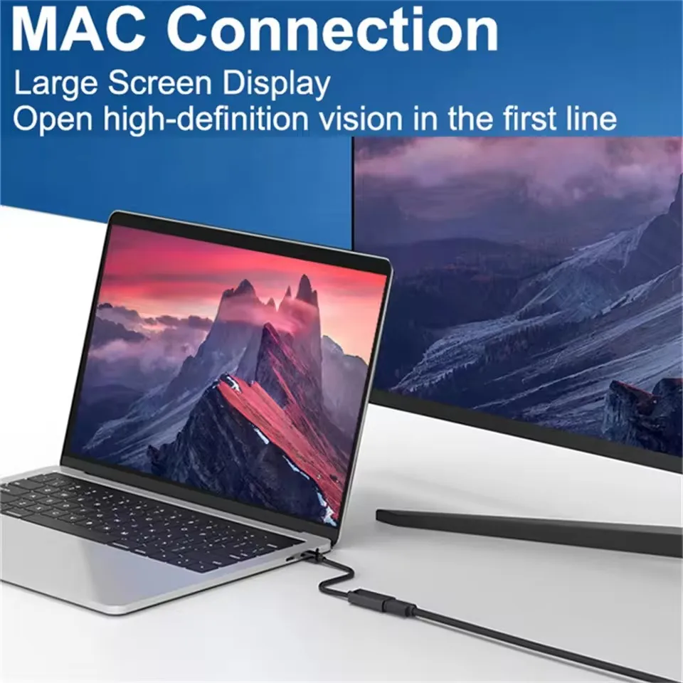 4k Mini DisplayPort to HDMI-compatible Adapter Cable for TV MacBook Laptop Projector Mini DP to HDMI-compatible Cable Converter image 5