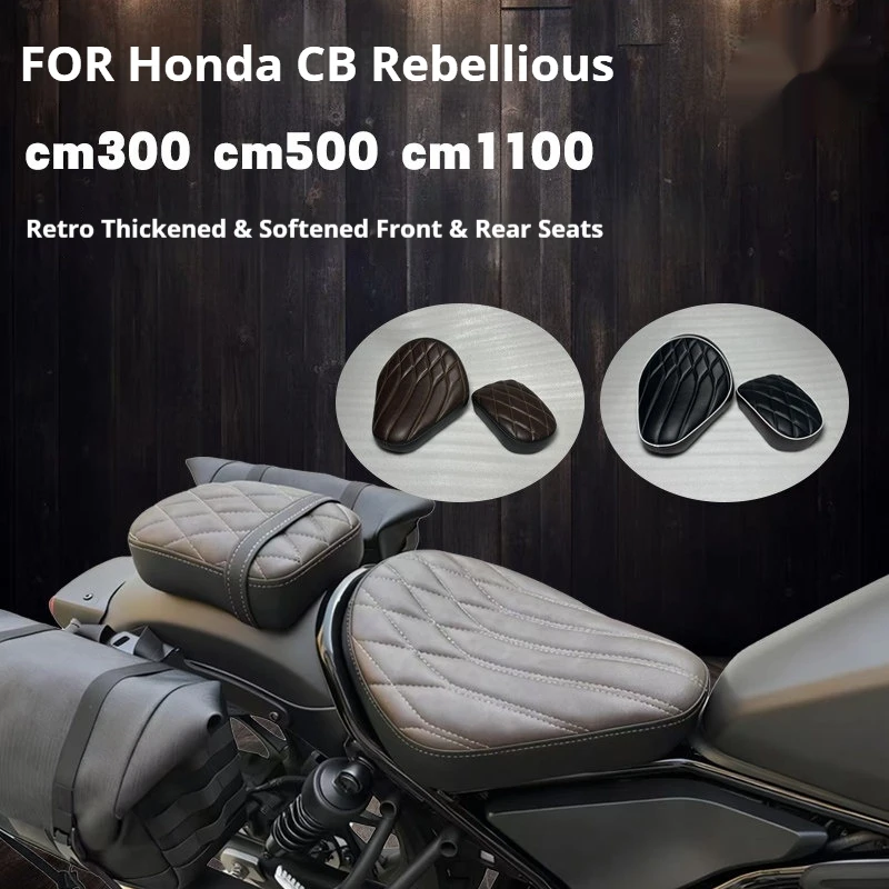 Thickened Softened Comfort Seat Relieve Hip Pressure Non-destructive Upgrade Accessories For Honda Rebel CM300