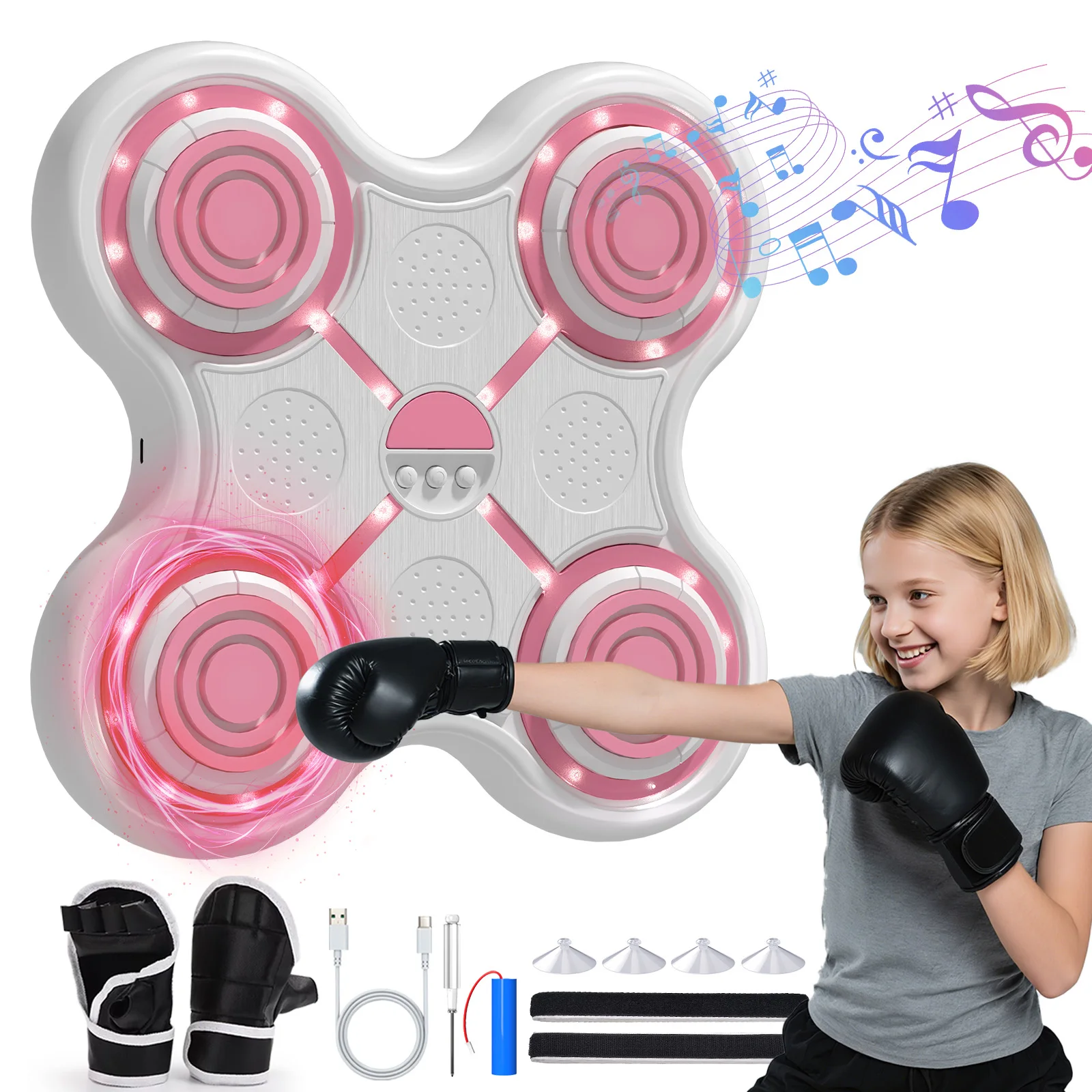 

Upgraded Kids' Music Boxing Machine Wall-Mounted Toy Indoor Music Boxing Toy The Best Birthday Gift for Kids 6+