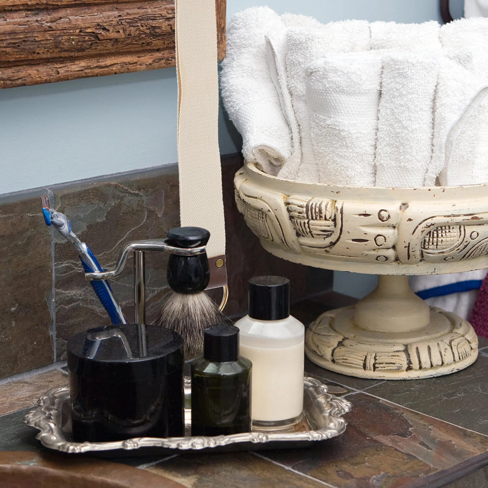 

Premium Razor Strop Sharpening Strap Durable Canvas Polishing Belt Lightweight Survival Knife Tool Gift For Father'S Day