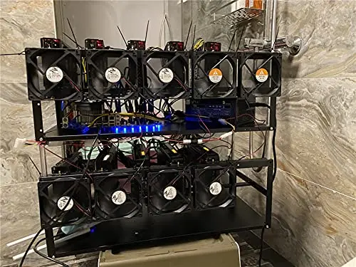 حافظة كمبيوتر برف نقل بإطار هوائي مفتوح بطبقة مزدوجة لـ 12 بطاقة GPU