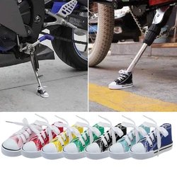 Support de pied en forme de chaussure de vélo de moto, couverture de trépied latéral, support de déclinaison de véhicule électrique à moteur, mini chaussures en toile, drôle, 1pc