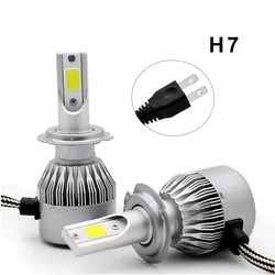 C6 led Car Headlight H7 LED H4 Bulb H11 HB3 9005 HB4 9006 H1 H3 9006 9007 Auto Lamps Fog Lights Led Canbus 6500K High Low Beam