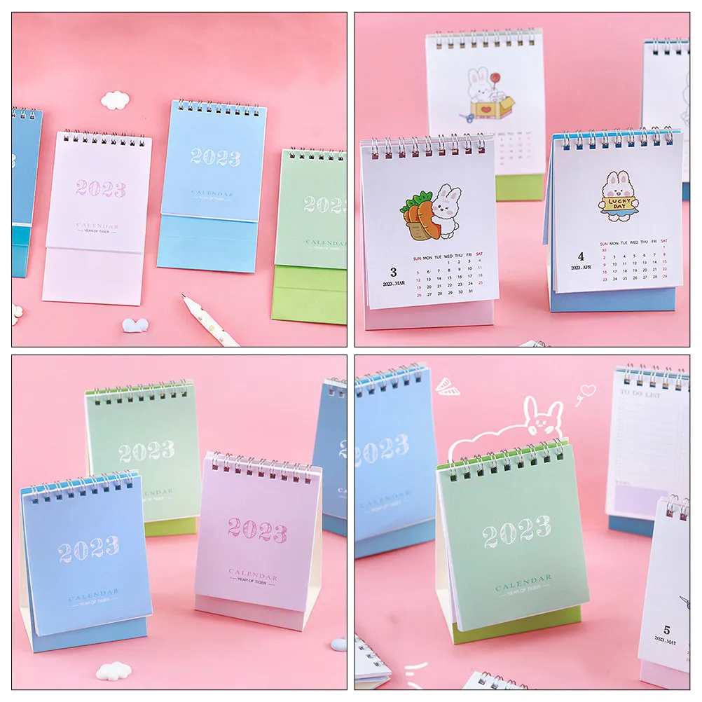 2023 Standing Paper Calendar Mini Desk Calendar Simple Lightweight Design for Office Home School Schedule Tracking Memos