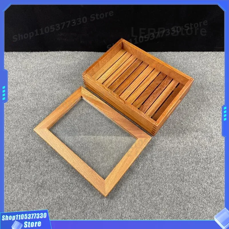 Japanese Wooden Sashimi Box With Lid For Sushi Sea Urchin Beef Plate Roast Bird Display Container Traditional Tableware Set