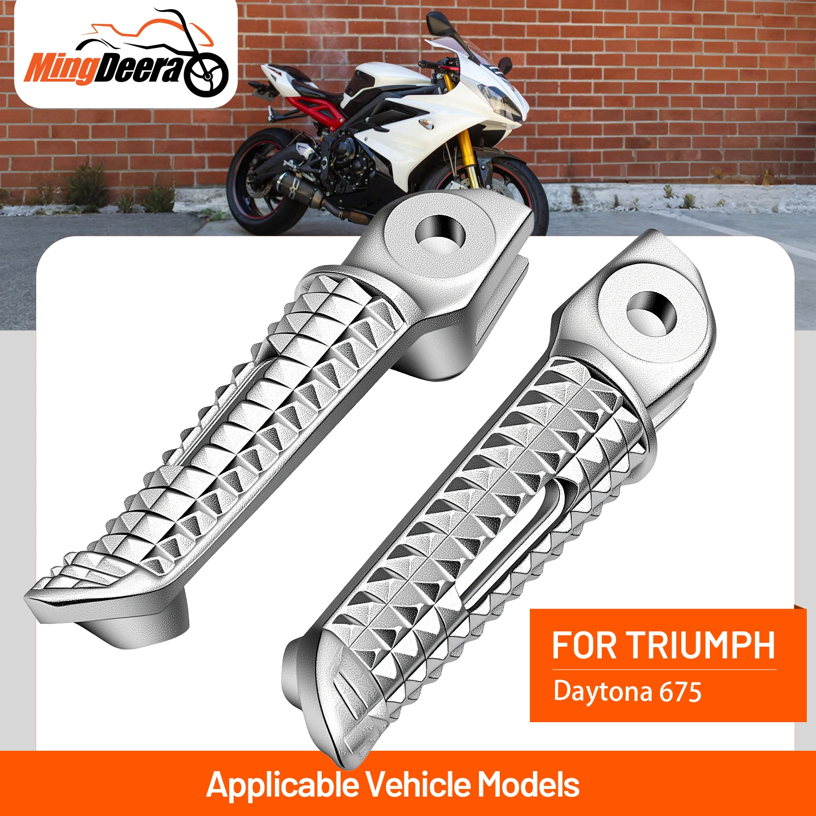 

Motorcycle Front Footrests Accessories For Triumph Daytona 675 2006-2016 Motorcycle Front Foot Rests Foot Pegs