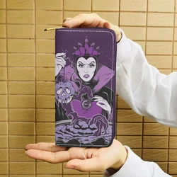 Disney Maleficent W7410 Anime Briefcases Wallet Cartoon Zipper Coin Bag Casual Purses Card Storage Handbag Unisex Gift