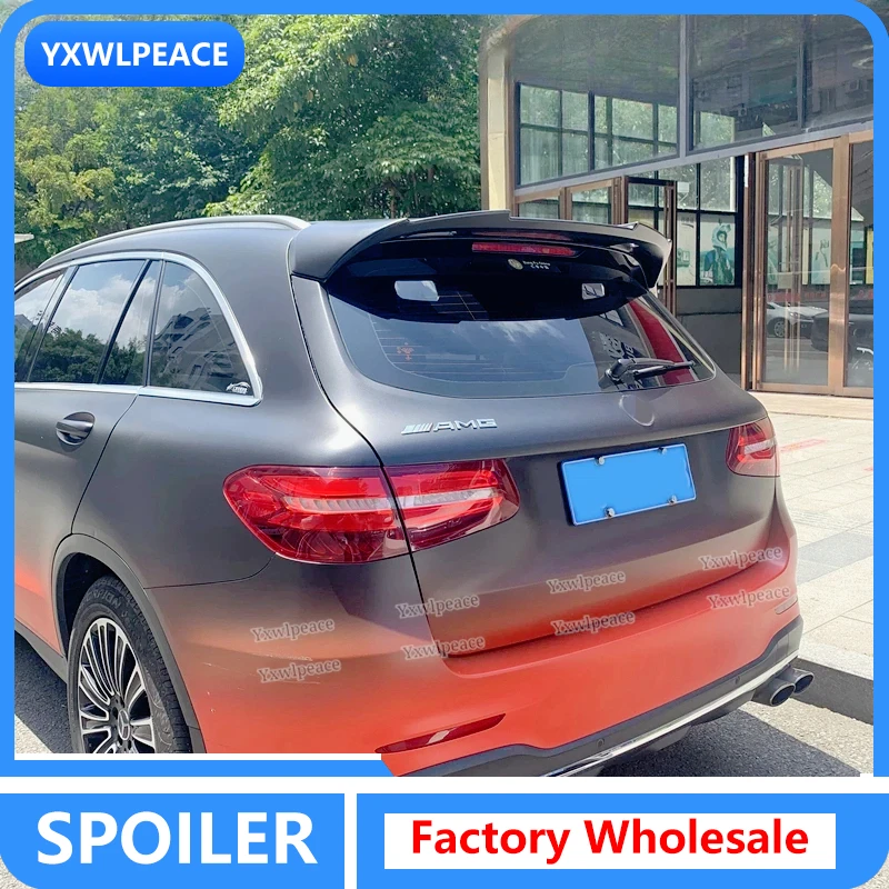 

For Mercedes-Benz GLC CLASS W253 X253 Spoiler GLC200 220 260 250 300 450 ABS Plastic Unpainted Rear Roof Spoiler Trunk Wing