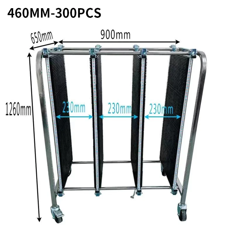 High Quality Antistatic Esd Pcb Storage Turnover Cart Adjustable Stainless Steel Turnover Cart For PCB Production