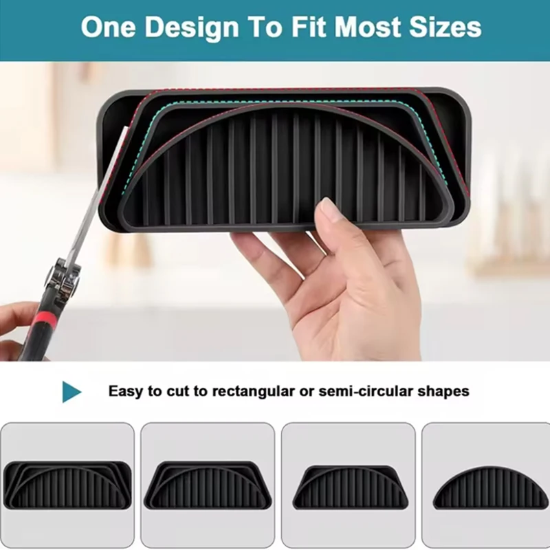 1Pc Kitchen Drain Tray Water Dispenser Anti-overflow Silicone Mat Drip Tray Coffee Machine Refrigerator Drain Mat 