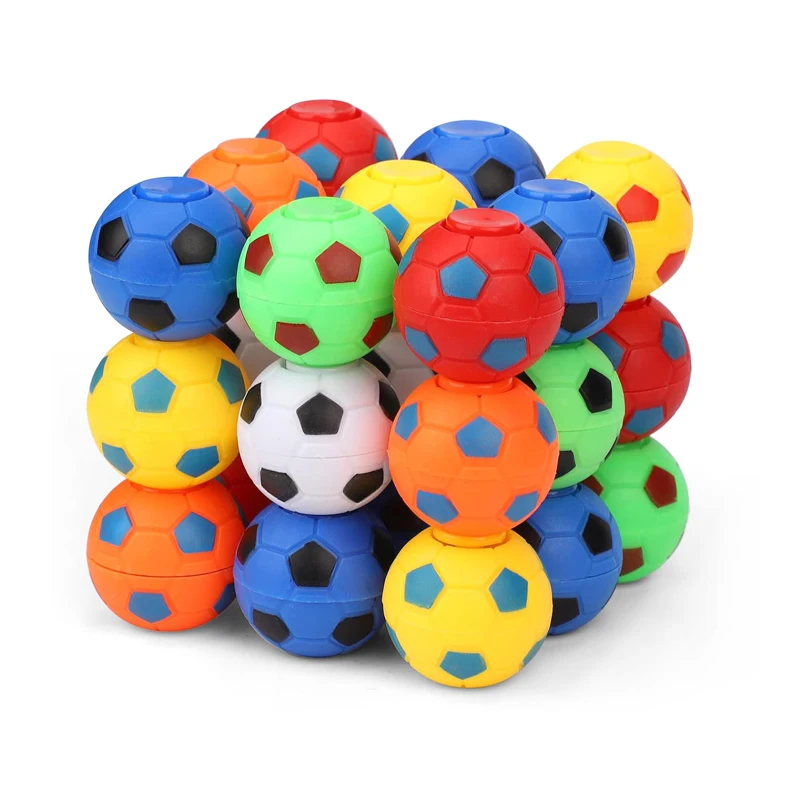 Spinner de ballon de football Fidget pour enfants, jouet de décompression, cadeaux d'anniversaire de carnaval, salle d'irritation, prix d'incitation, faveurs de fête, 24 pièces