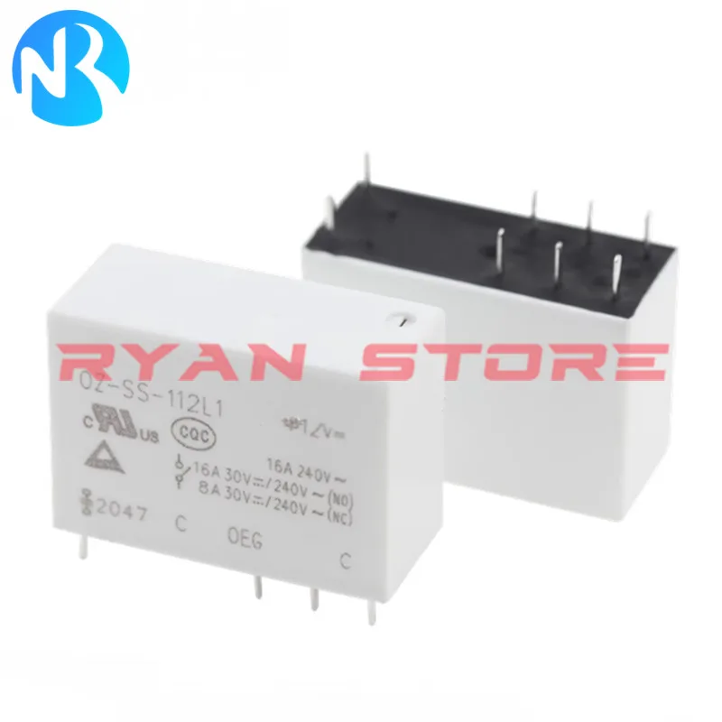 5PCS 100% New Relay OZ-SS-105L OZ-SS-112L OZ-SS-124L OZ-SS-112L1 OZ-SS-124LM1 OZ-SS-112LM1 DC12V DC24V 6Pin 8Pin